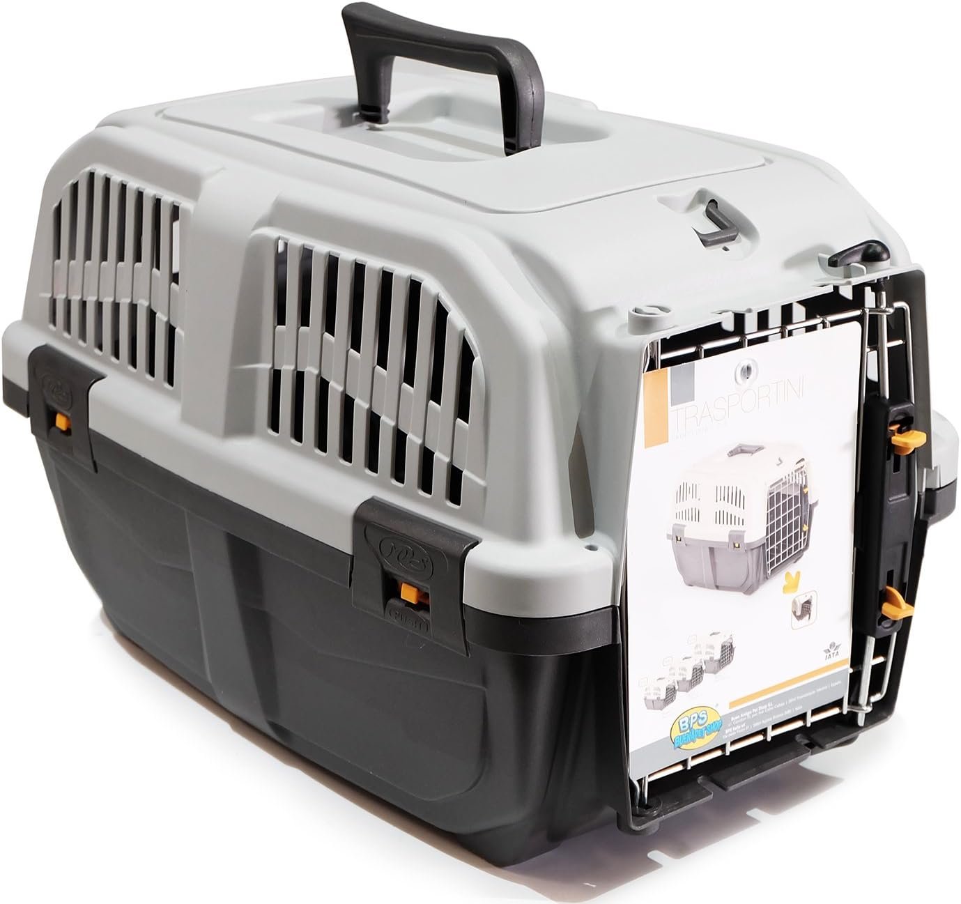 BPS Transportín de plástico para Perros y Gatos